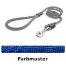 klassische Hundeleine - L - 175cm - blaublau-schwarz